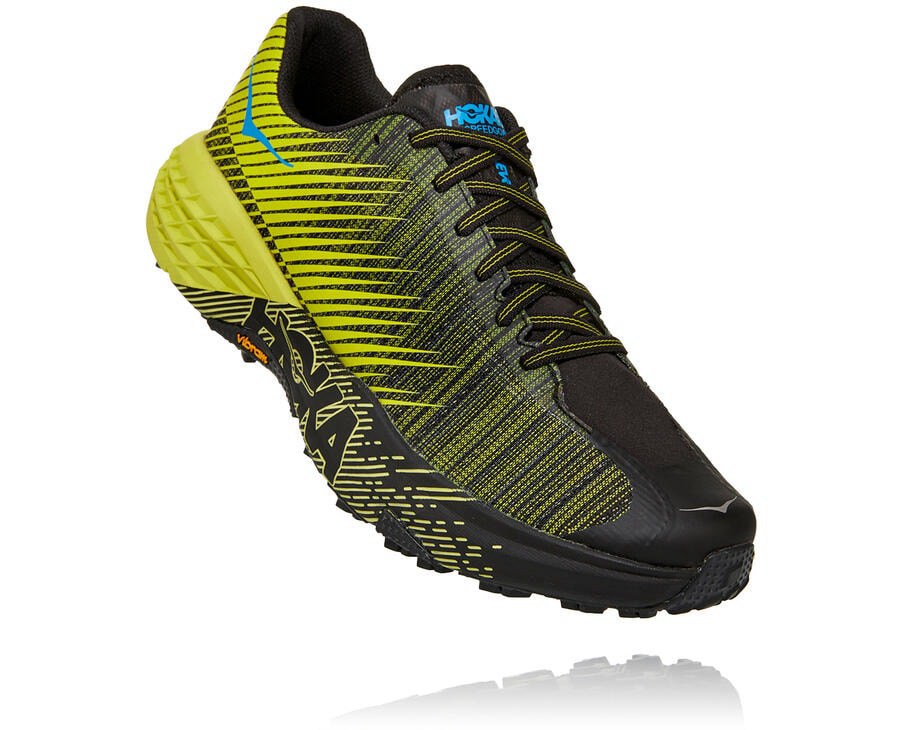 Chaussure Trail Hoka One One Evo Speedgoat Femme - Noir/Vert - LDC-751943